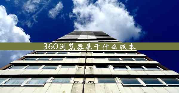 360浏览器属于什么版本