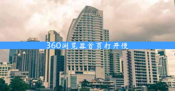 360浏览器首页打开慢