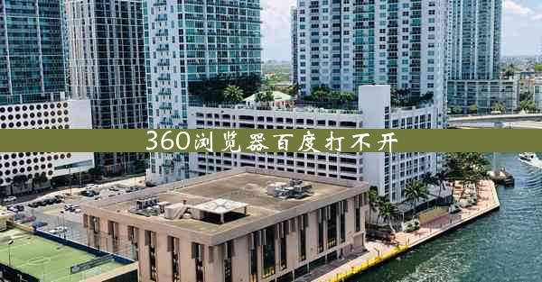 360浏览器百度打不开