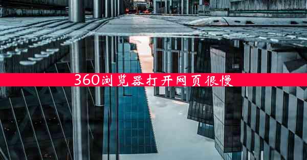 360浏览器打开网页很慢