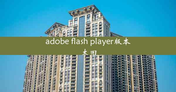 adobe flash player版本太旧