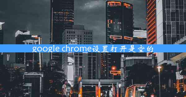 google chrome设置打开是空的