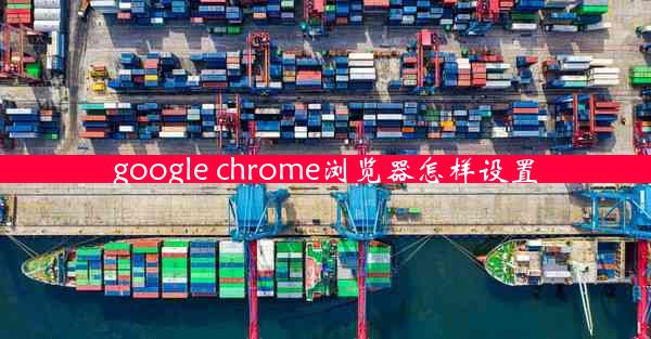 google chrome浏览器怎样设置