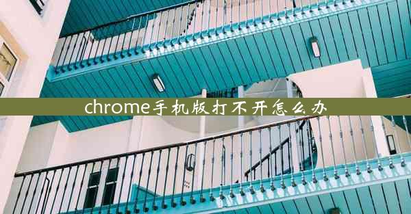 chrome手机版打不开怎么办