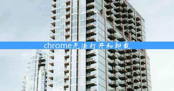 chrome无法打开和卸载