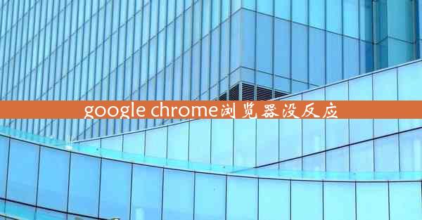 google chrome浏览器没反应