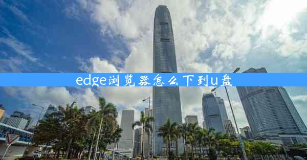 edge浏览器怎么下到u盘