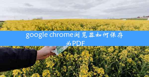 google chrome浏览器如何保存为PDF