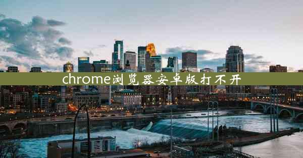 chrome浏览器安卓版打不开