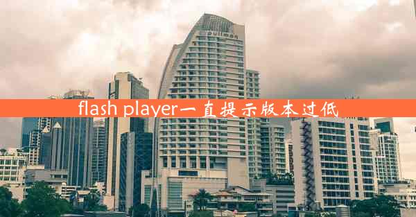 flash player一直提示版本过低