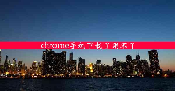 chrome手机下载了用不了