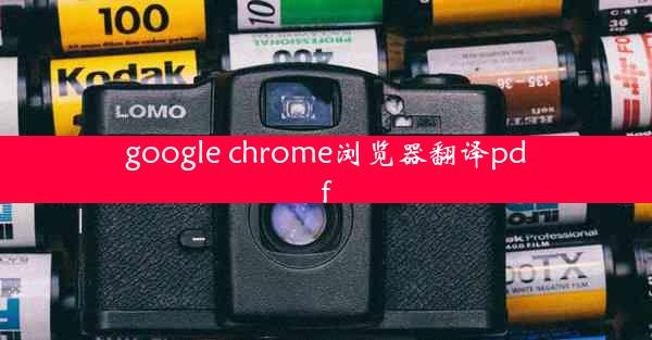 google chrome浏览器翻译pdf