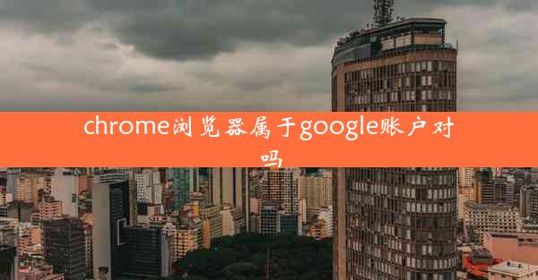 chrome浏览器属于google账户对吗