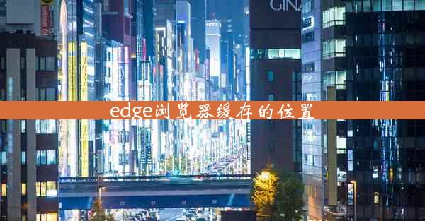 edge浏览器缓存的位置