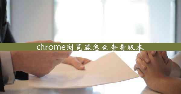 chrome浏览器怎么查看版本