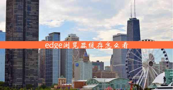 edge浏览器缓存怎么看