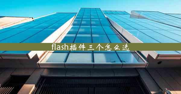 flash插件三个怎么选