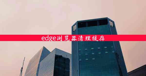 edge浏览器清理缓存