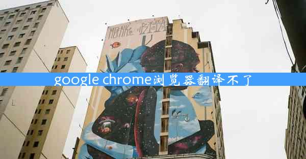 google chrome浏览器翻译不了