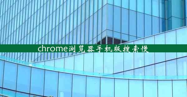 chrome浏览器手机版搜索慢