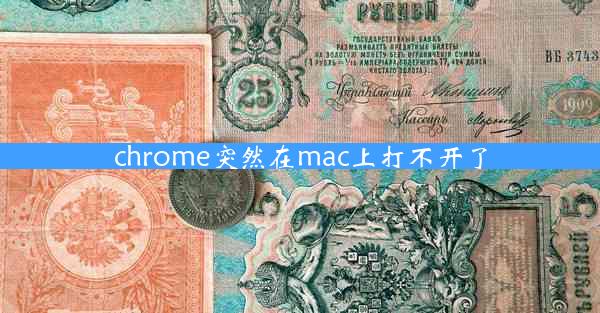 chrome突然在mac上打不开了