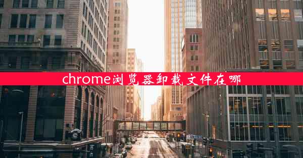 chrome浏览器卸载文件在哪