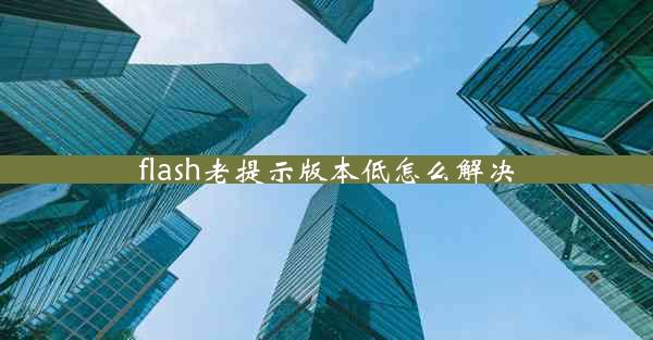 flash老提示版本低怎么解决