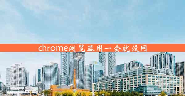 chrome浏览器用一会就没网