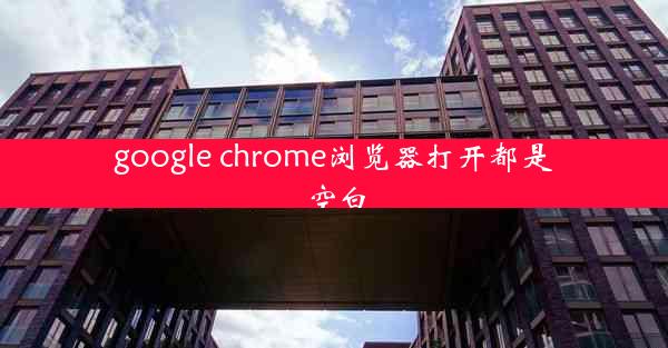 google chrome浏览器打开都是空白