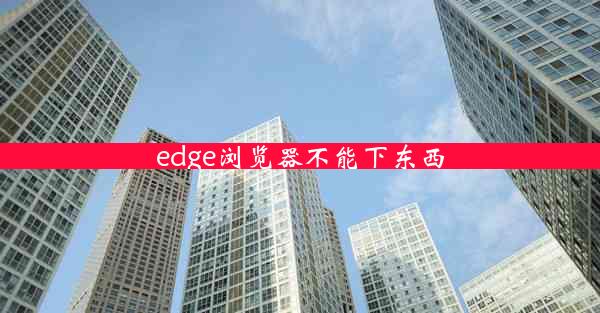 edge浏览器不能下东西