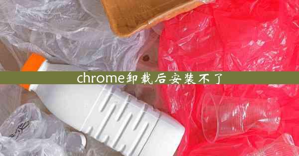 chrome卸载后安装不了