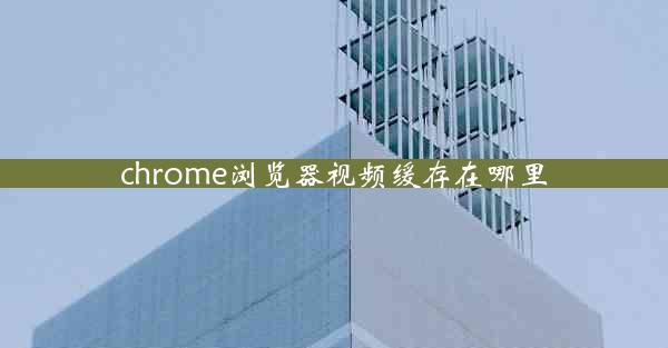 chrome浏览器视频缓存在哪里